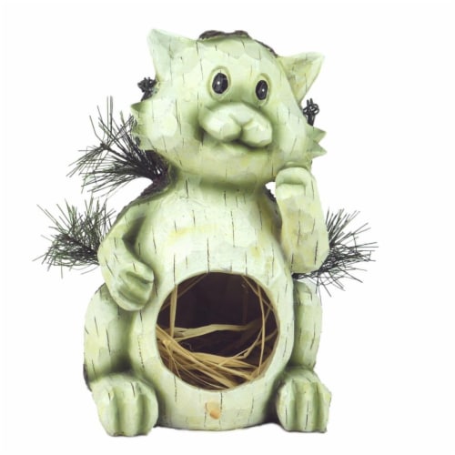 Land & Sea Natural Cat Bird House Perspective: front