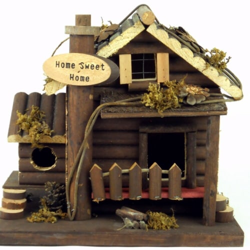Land & Sea Home Sweet Home Fairy Garden & Bird House Perspective: front