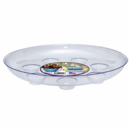 Curtis Wagner Plastics DS-600 Plastic Carpet Saver Heavy Footed Plant Saucer Perspective: front