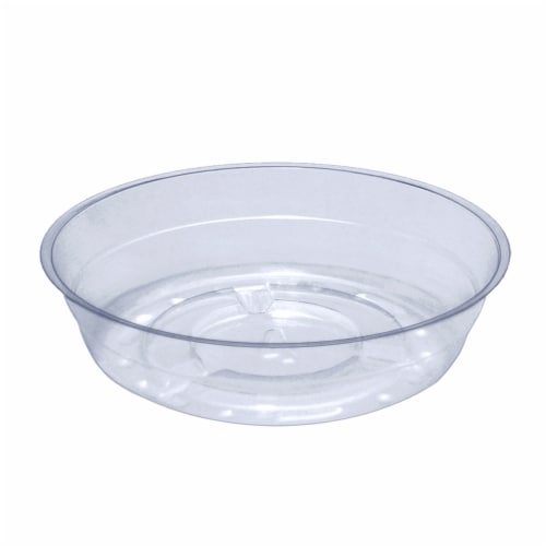 Curtis Wagner Plastics Vinyl Plant Saucer - Clear Perspective: front