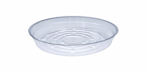 Curtis Wagner Plastics Vinyl Plant Saucer - Clear Perspective: front
