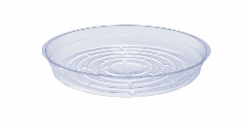 Curtis Wagner Plastics Vinyl Plant Saucer - Clear Perspective: front