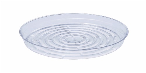 Curtis Wagner Plastics Vinyl Plant Saucer - Clear Perspective: front
