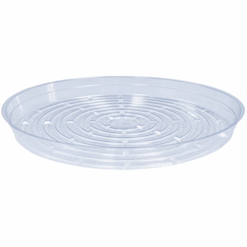 Curtis Wagner Plastics Vinyl Plant Saucer - Clear Perspective: front