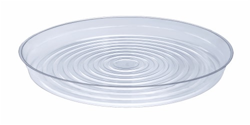 Curtis Wagner Plastics Vinyl Plant Saucer - Clear Perspective: front