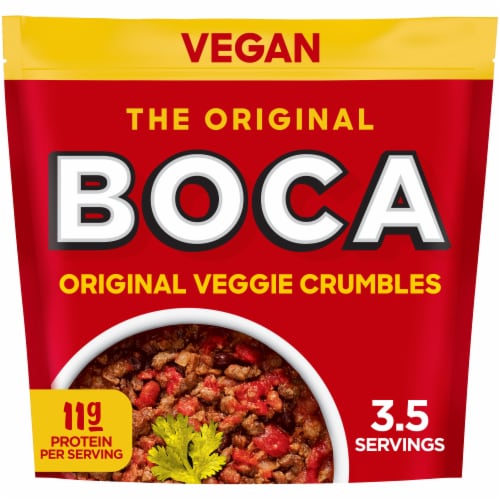 Boca Original Vegan Veggie Crumbles Perspective: front