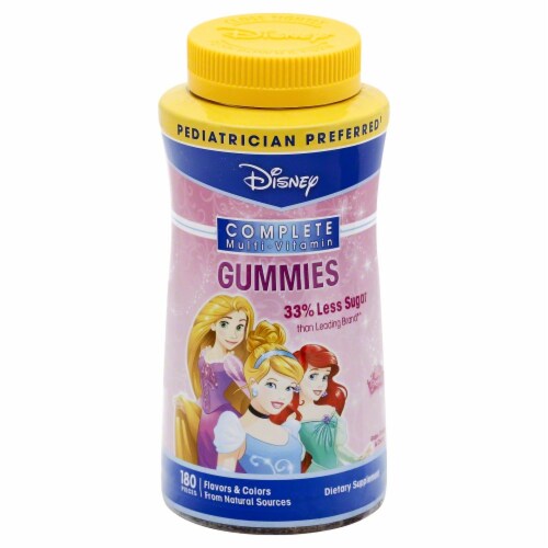 Disney Princesses Complete Multi-Vitamin Gummies 180 Count Perspective: front