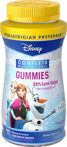 Disney Frozen Strawberry Watermelon & Raspberry Complete Multi-Vitamin Gummies Perspective: front
