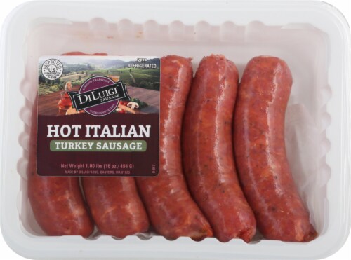 DiLuigi Foods Hot Italian Turkey Sausage Links, 1 lb - Harris Teeter