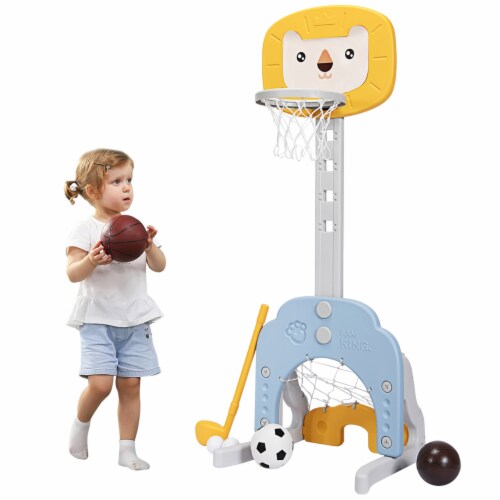 3 in 1 Kids Basketball Hoop Set Adjustable Sports Activity Center