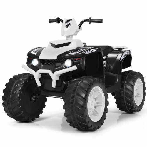 Gymax 12V Electric Kids Ride On Car ATV 4 Wheeler Quad w Music LED Light White 1 unit City Market