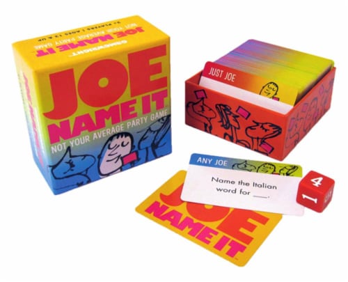 Gamewright Joe Name It Not Your Average Party Game Perspective: front