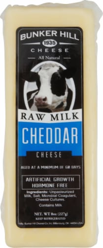 Bunker Hill All Natural Raw Milk Cheddar Cheese Perspective: front