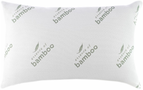 Essence of Bamboo Knit Bed Pillow White Standard King Soopers
