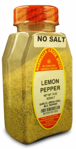 LEMON PEPPER SEASONING NO SALT 8 oz. 3 pack Marshalls Creek Spices Perspective: front