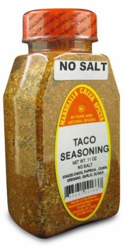 TACO SEASONING NO SALT 11 oz. 3 pack Marshalls Creek Spices Perspective: front