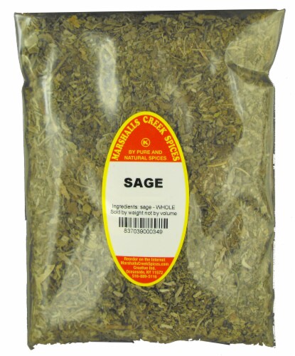 SAGE WHOLE REFILL 3 OZ. Marshalls Creek Spices Perspective: front