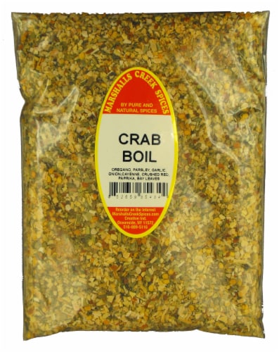 CRAB BOIL SEASONING NO SALT REFILL 11 OZ. Marshalls Creek Spices Perspective: front