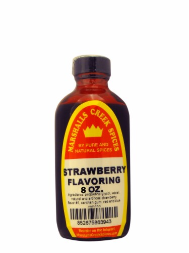 Marshalls Creek Spices STRAWBERRY FLAVORING 8 oz Kosher Perspective: front
