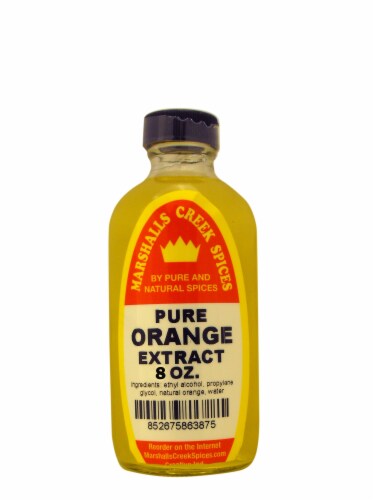 Marshalls Creek Spices PURE ORANGE EXTRACT  8 oz Kosher Perspective: front