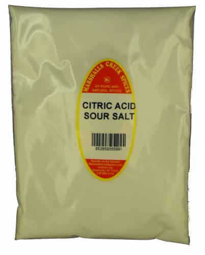 Citric Acid, Sour Salt, 64 oz Family Size Refill Marshalls Creek Kosher Spices Perspective: front