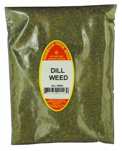 Dill Weed, 12 oz Family Size Refill Marshalls Creek Kosher Spices Perspective: front