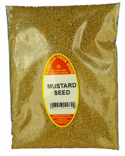 Mustard Seed Whole Seasoning, 48 oz Family Size Refill Marshalls Creek Kosher Spices Perspective: front