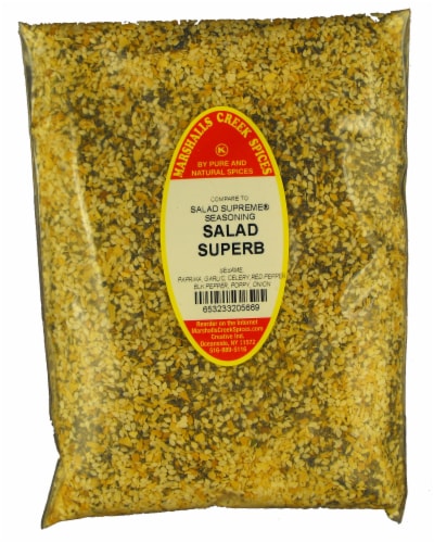 Salad Superb No Salt Seas.(Compare Salad Supreme)44 oz Family Refill Marshalls Creek Spices Perspective: front