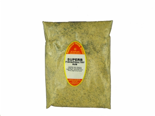 Superb Fish And Poultry Seasoning, 52 oz Family Size Refill Marshalls Creek Kosher Spices Perspective: front
