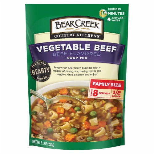 Bear Creek 406004 8.1 oz Bear Creek Vegetable Beef Soup Mix - Pack of 6 Perspective: front