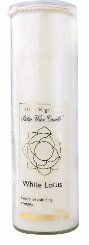 Aloha Bay Palm Wax Lotus Chakra Jar Candle Perspective: front