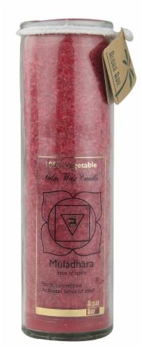Aloha Bay Palm Wax Muladhara Chakra Jar Candle Perspective: front