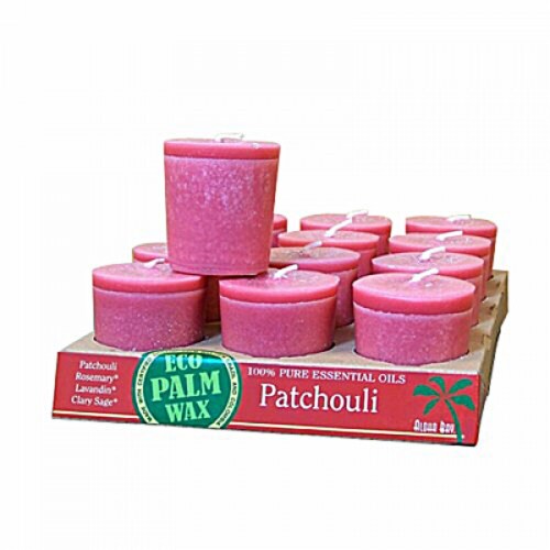 Aloha Bay Patchouli Scented Votive Candles Perspective: front