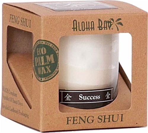 Aloha Bay Feng Shui Success Candle Jar Perspective: front