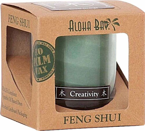 Aloha Bay Feng Shui Creativity Candle Jar Perspective: front