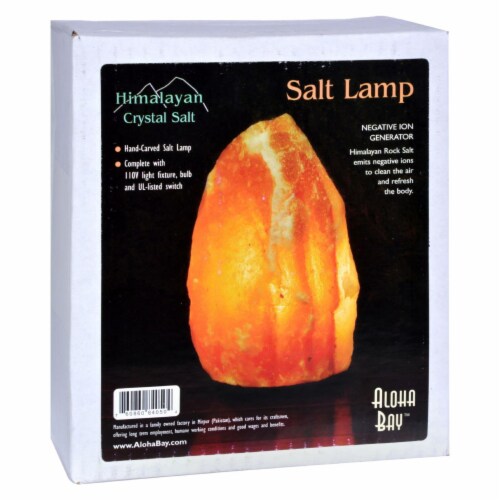 Aloha Bay Himalayan Crystal Salt Lamp Perspective: front