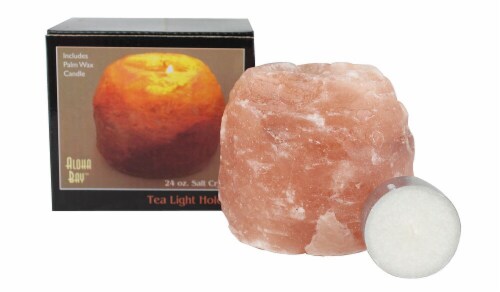 Aloha Bay Himalayan Salt Tea Light Holder Perspective: front