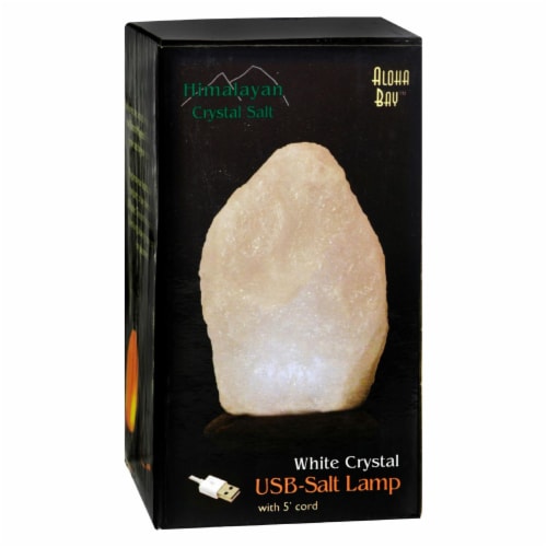Himalayan Salt Lamp - White USB - 4 in Perspective: front