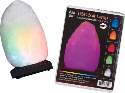 Aloha Bay Color Changing USB Salt Lamp Perspective: front