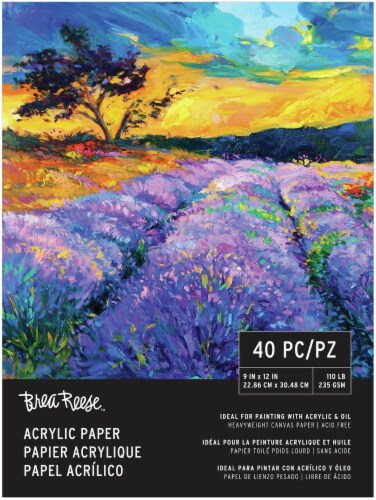 Brea Reese Acrylic Paint Paper Pad 9 X12 -40 Sheets Perspective: front