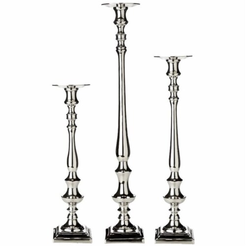 Uptown Club Azores 3 Piece Stainless Steel Candlestick Set in Silver, 1 Ralphs