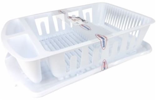 VM International Dish Draining Set - White Perspective: front