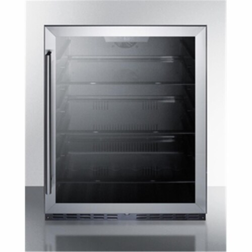 Summit Appliance AL57GCSS 24 in. Freestanding Counter Depth Compact Refrigerator, Stainless S, 1