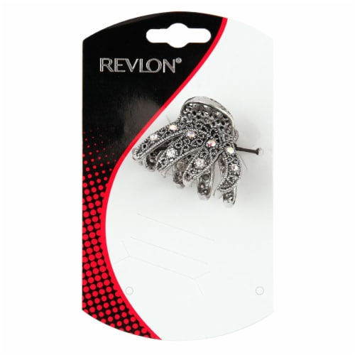 Revlon Metal Claw Clip With Rhinestones Perspective: front