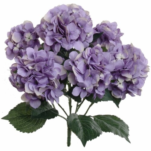 Pink Faux Hydrangea Bush- 22 22 Pieces Perspective: front