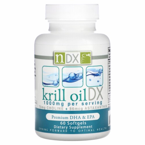 NDX Krill Oil DX Soft Gels 1000mg Perspective: front