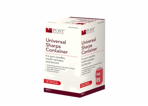 Post® Medical Universal Sharps Container Perspective: front