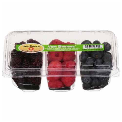 Vari Berries® Raspberry Blueberry Blackberry Variety Berries Perspective: front