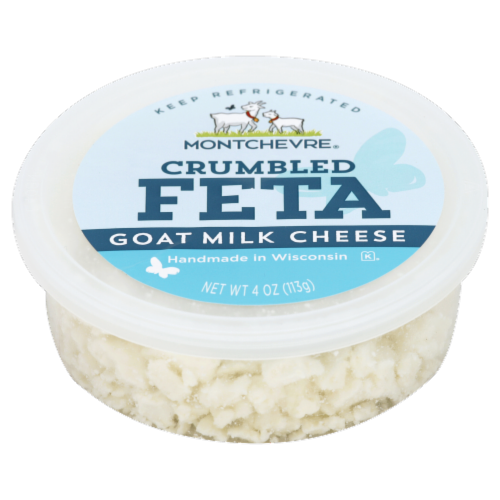 Montchevre Crumbled Feta Goat Milk Cheese Perspective: front