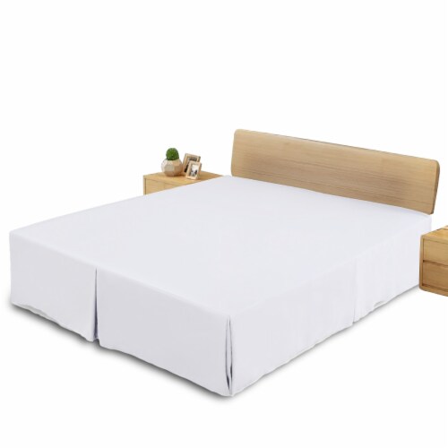 White pleated bed skirt queen hotsell